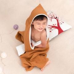 Custom Design Organic Cotton Hooded Baby Bath Towel