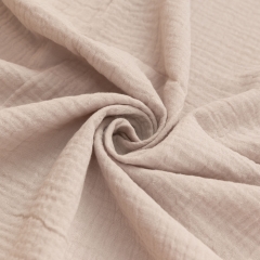 Wholesale Organic Cotton Double Gauze Muslin Fabric - Beige