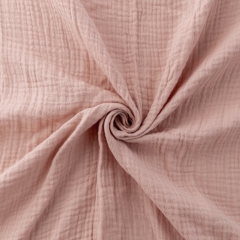 Wholesale Organic Cotton Double Gauze Muslin Fabric - Pastel Peach