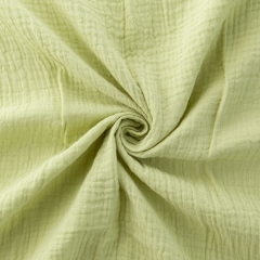 Wholesale Organic Cotton Double Gauze Muslin Fabric - Green Grape