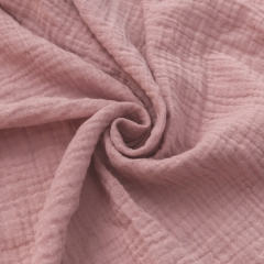 Wholesale Organic Cotton Double Gauze Muslin Fabric - Blush Pink