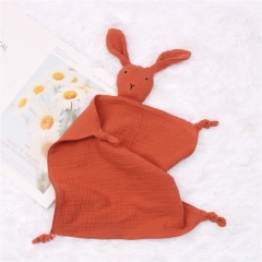 Lovey Blanket Muslin Comforter Toy Rabbit Security Blanket