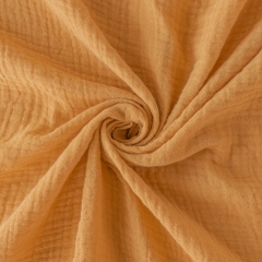 Wholesale Organic Cotton Double Gauze Muslin Fabric - Honey