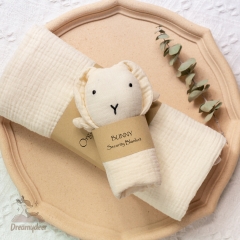 Wholesale Organic Cotton Muslin Bunny Baby Security Blanket