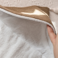 Custom Organic Cotton Soft Hooded Baby Bath Towel