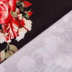 Custom Print on Cotton/Lycra Jersey Fabric | 95% Cotton 5% Spandex | Flower Prints