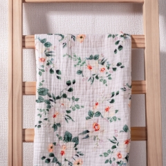 Custom Print Cotton Muslin Crinkle Fabric 100%Cotton 110gsm