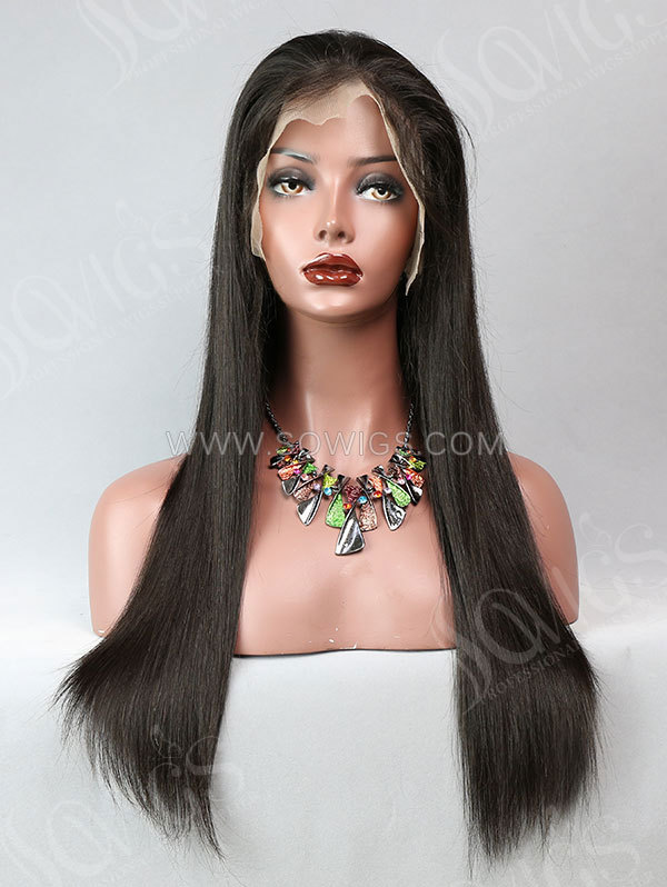 180% Density 360 Lace Wigs Straight Hair Virgin Human Hair Natural Color