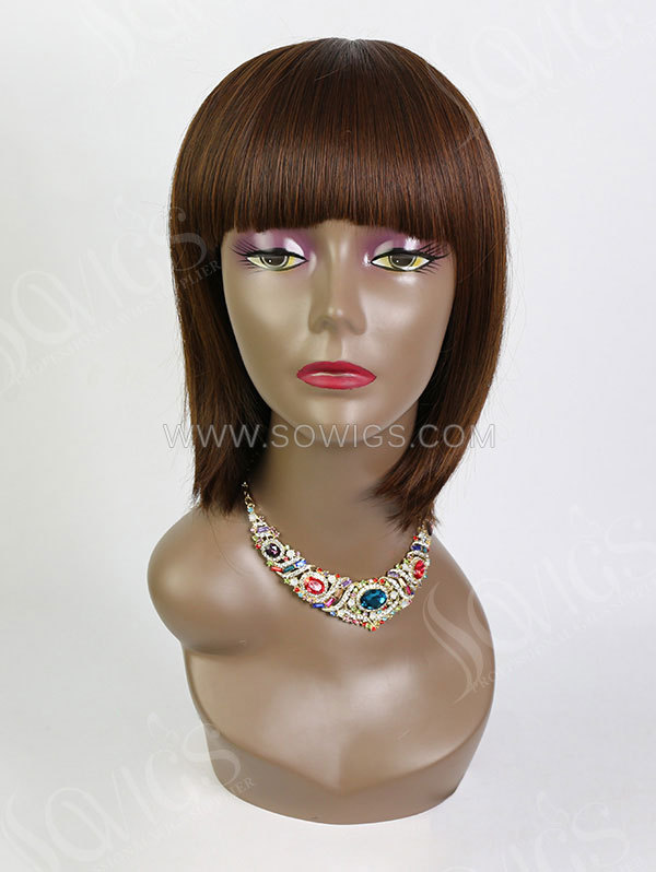 Synthetic Bob Wig Straight Hair With Bang