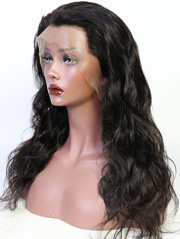Pre Plucked 180% Density 5*5 Lace Closure Wigs Human Hair Natural Color