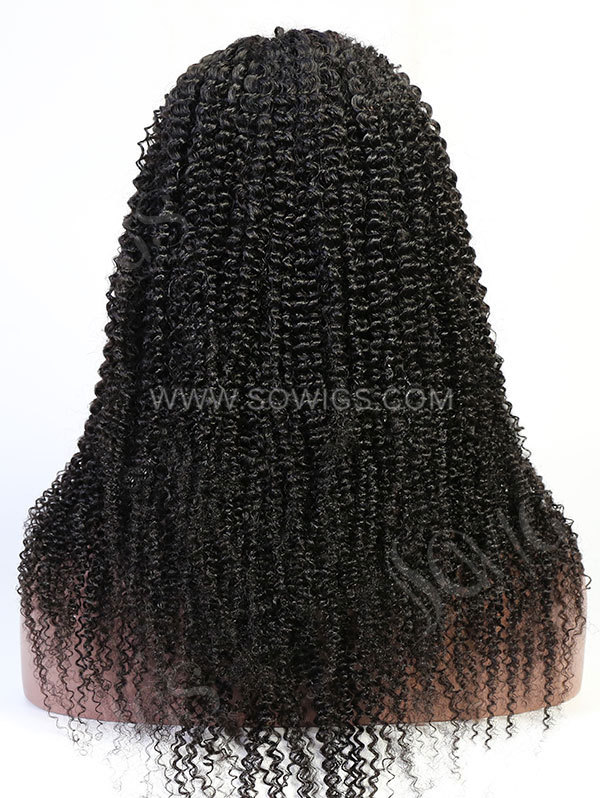 U Part Wigs Jerry Curly Virgin Human Hair Natural Color