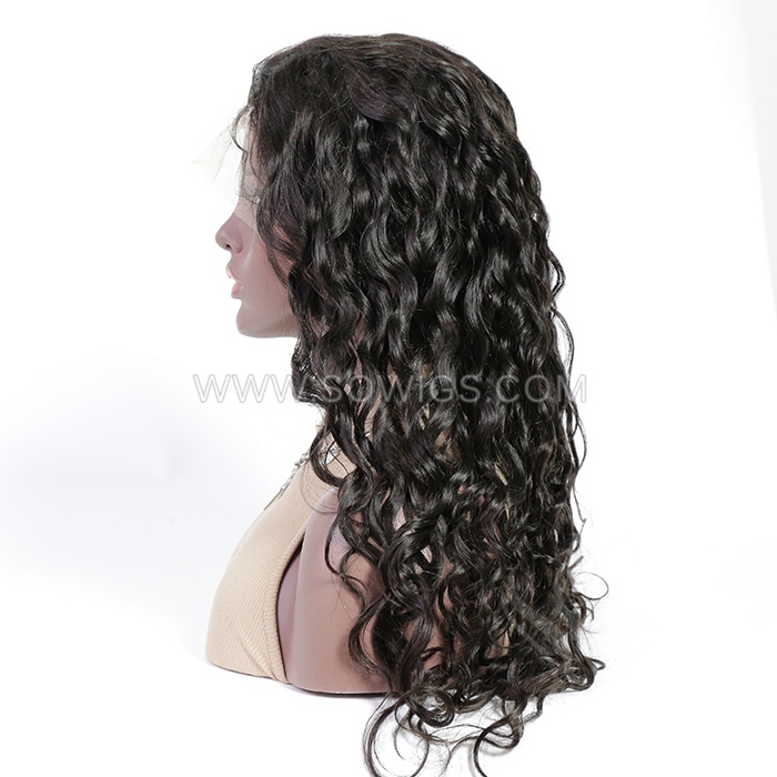Natural Wave 13*4 Lace Front Wigs 130% Density Lace Wigs Virgin Human Hair Natural Color Natural Hairline