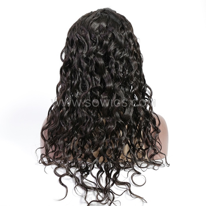 Natural Wave 13*4 Lace Front Wigs 130% Density Lace Wigs Virgin Human Hair Natural Color Natural Hairline