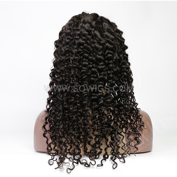 Italian Curly 13*4 Lace Front Wigs 130% Density Lace Wigs Virgin Human Hair Natural Color Natural Hairline