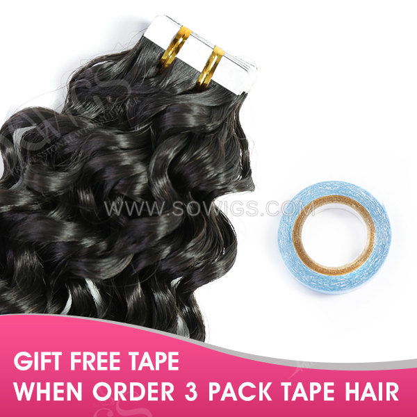 100% Human Hair Weaves Tape in Tape Hair Extension 20pcs 50g