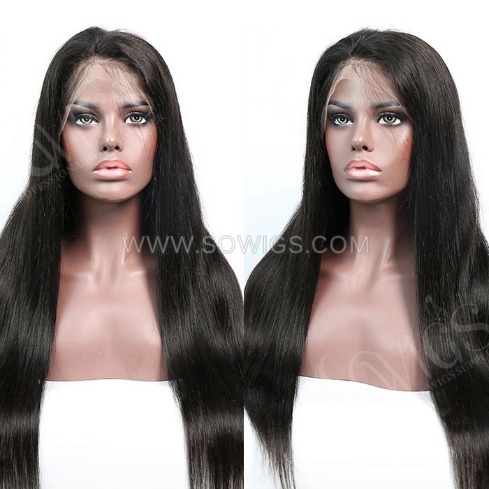 13*6 Lace Front Wigs 130% Density Lace Wigs Virgin Human Hair Natural Color Natural Hairline
