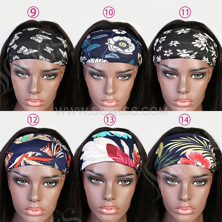 (All texture)Headband Wigs Half Wigs Virgin Human Hair Natural Color (1 free headband will be send)