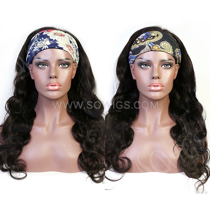 【10 hairstyle】Headband Wigs Half Wigs 150% /200% Density Virgin Human Hair Natural Color (Send 2 Free headband)