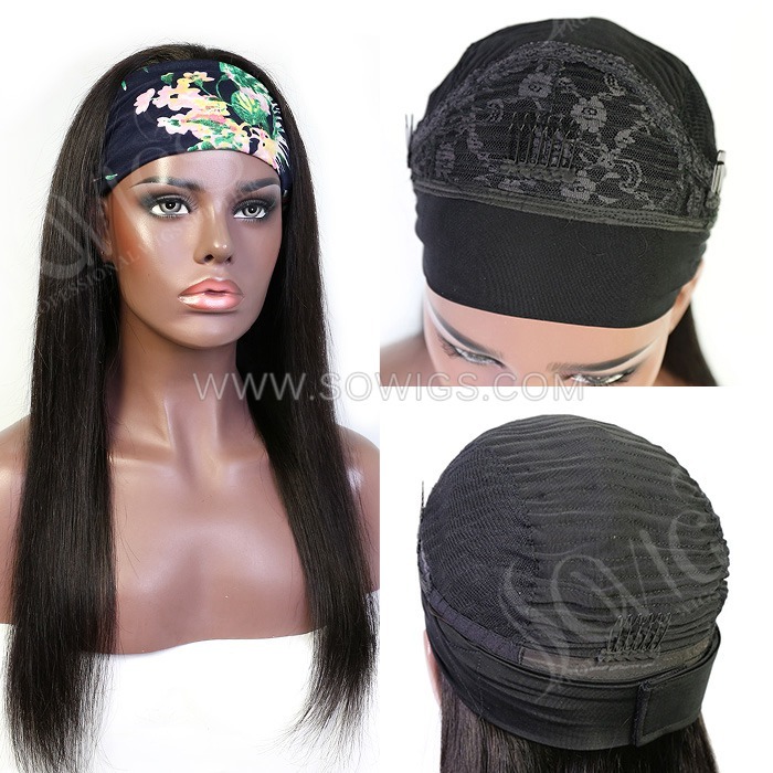 【10 hairstyle】Headband Wigs Half Wigs 150% /200% Density Virgin Human Hair Natural Color (Send 2 Free headband)
