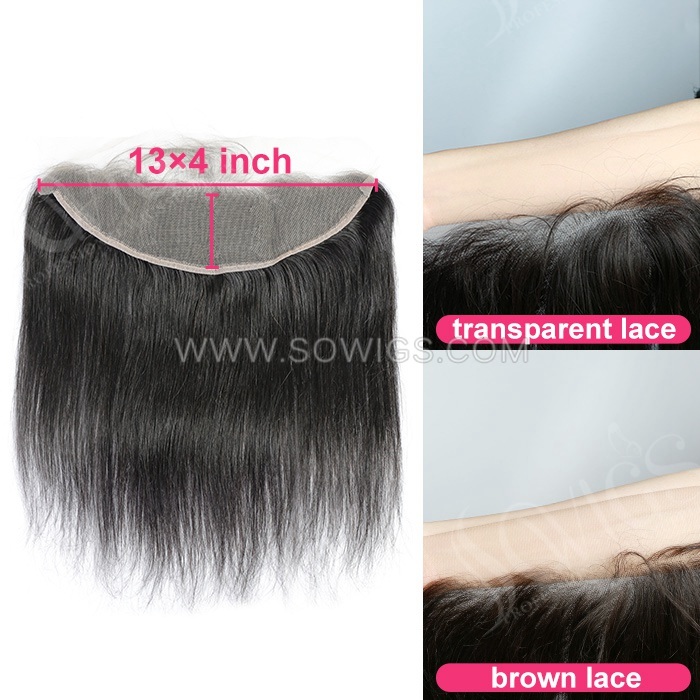 (All texture )13*4 & 13*6 Lace Frontal 100% Unprocessed Virgin Human Hair Natural Color