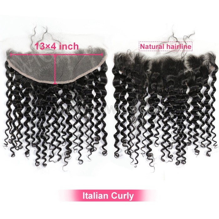 (All texture )13*4 & 13*6 Lace Frontal 100% Unprocessed Virgin Human Hair Natural Color