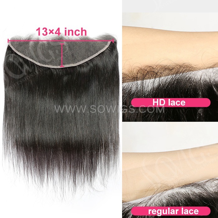 (All texture )HD 13*4 & 13*6 Lace Frontal 100% Unprocessed Virgin Human Hair Natural Color