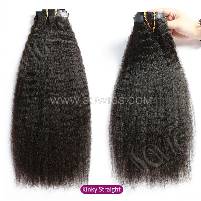 14inch-30inch Seamless Clip Ins Invisible Clip Hair Extension 7pcs 120gram / Pack Natural Color
