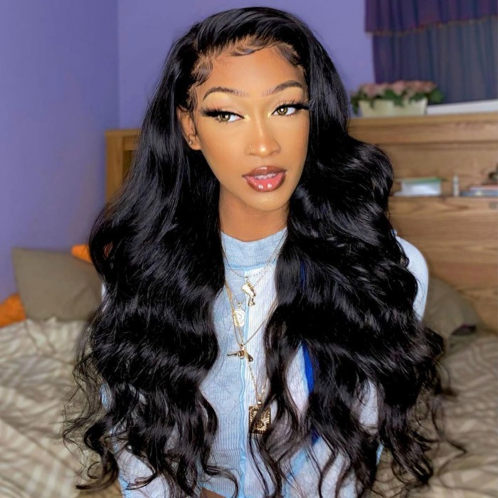 130% / 180% /300% Density Body Wave 13*4 Lace Front Wigs 100% Unprocessed Virgin Human Hair Wigs  Natural Color