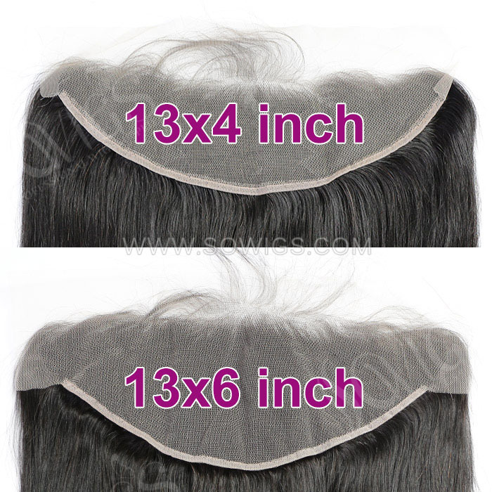 (All texture )13*4 & 13*6 Lace Frontal 100% Unprocessed Virgin Human Hair Natural Color