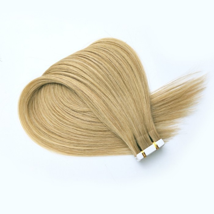 Color 27# Honey Blonde Tape hair Extension 20pcs 50gram/pack  100% Human Hair Weaves