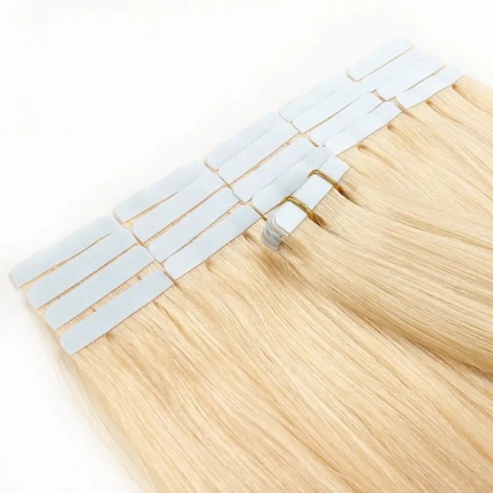 Color 613 Blonde Tape hair Extension 20pcs 50gram/pack  100% Human Hair Weaves