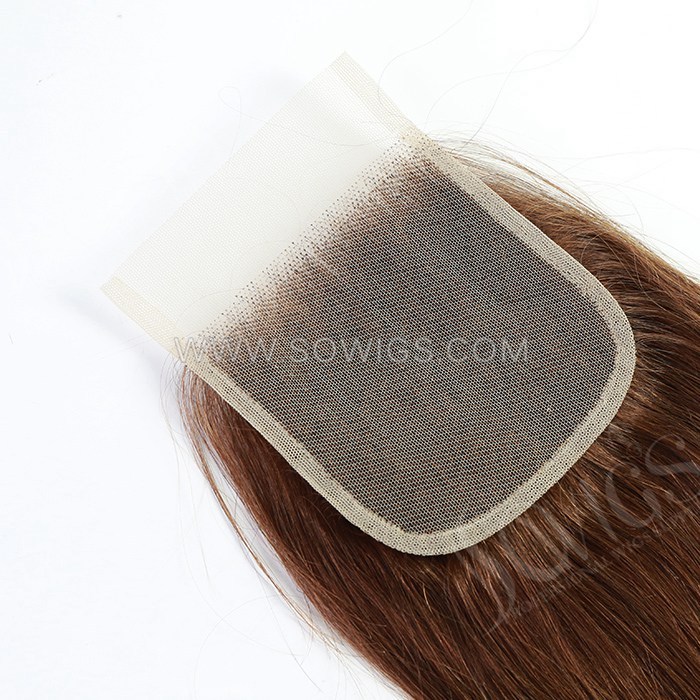 Color 4# Size 4*4 Lace Closure/13*4 Lace Frontals  Premium grade 100% Unprocessed Virgin Human Hair