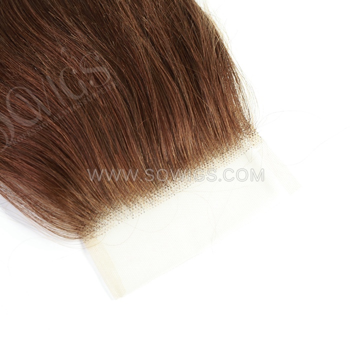 Color 4# Size 4*4 Lace Closure/13*4 Lace Frontals  Premium grade 100% Unprocessed Virgin Human Hair