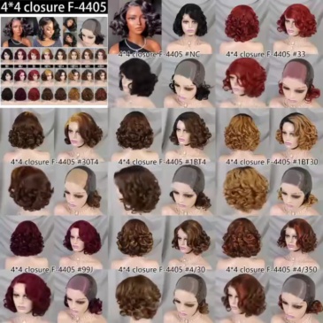 Bouncy Loose Bob Wigs  4x4 Lace Closure Wigs 200% Density Virgin Human Hair Natural Hairline