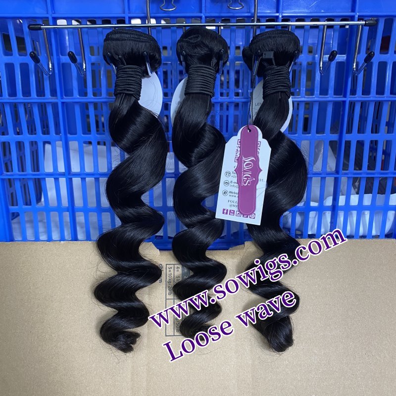 Sowigs 12A Top Loose Wave Virgin Hair 1/3 Bundles Deal
