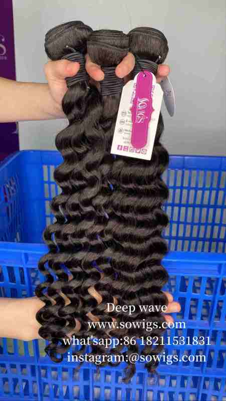 Sowigs 12A Top Deep Wave Virgin Hair 1/3 Bundles Deal