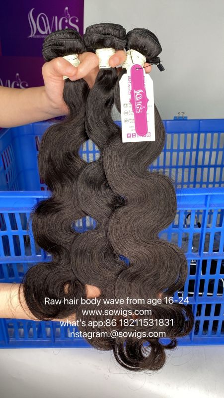 1 Bundle Raw Hair From One Donors Age 16-24 100% Unprocessed Human Hair Extension Natural Color