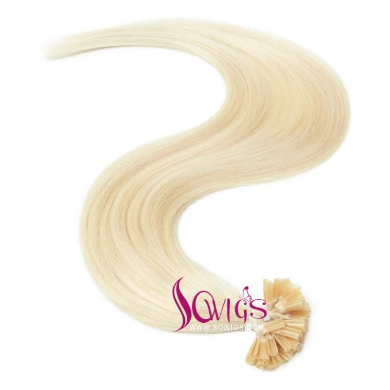 Blonde Color 613# Raw U Tip Hair Extension 100 strands/100g/Pack Straight Human Hair