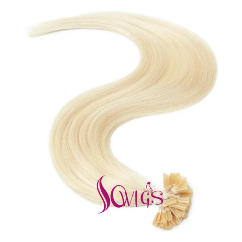 Blonde Color 60# Raw U Tip Hair Extension 100 strands/100g/Pack Straight Human Hair