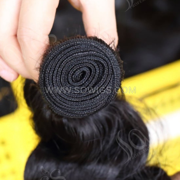 Sowigs 1 Bundle Raw Brazilian Loose Deep 100% unprocessed Virgin Human Hair Extension Natural Color