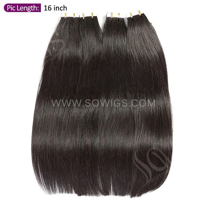 Sowigs Tape ins Extension Straight 12A Gade Virgin Hair 1/3/4 Packs 20/60/80 Pcs Deal