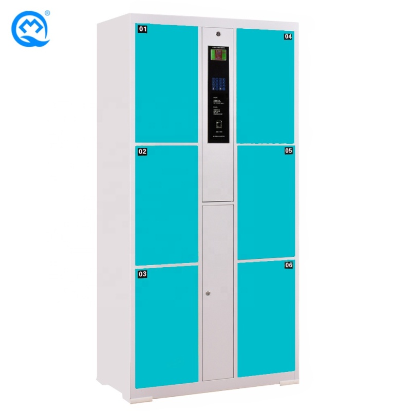 Intelligent electronic storage cabinet basketball lockers metal steel gym finger print smart locker