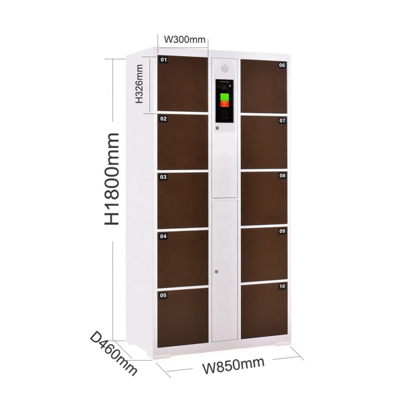 10 Face Recognition Electronic Lockers for Supermarkets and Shopping Malls