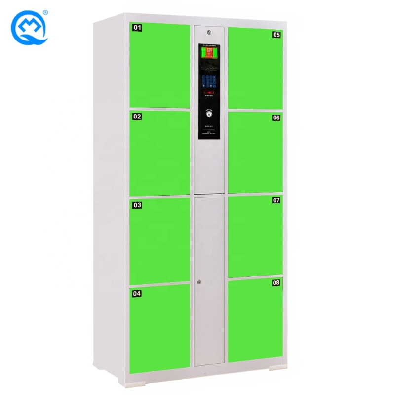 Network Storage Locker Bar Code 8 doors Identification Supermarket / Detention Center Automatic Intelligent Electronic Locker