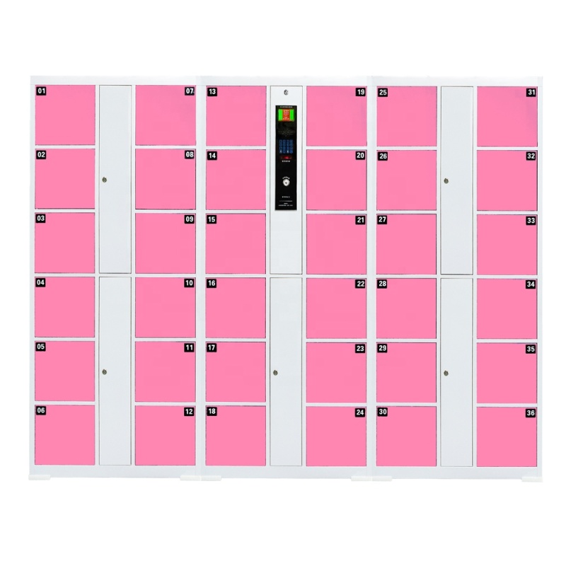 36 doors Intelligent Electronic Storage automatic door Lockers Bar Code Delivery Locker school student locker metal