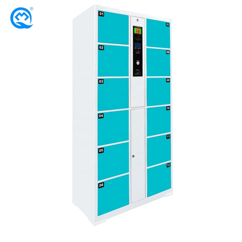 The Best Selling Bar Code metal wardrobe package Locker Supermarket 12 doors /Beauty Center Smart Electronic Locker