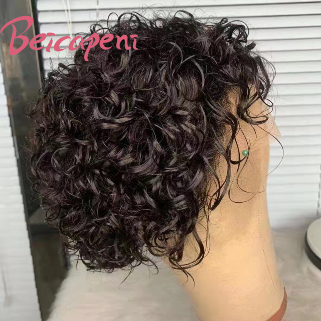 Beicapeni 13x1 pixie wig Frontal Lace Wigs 180%Density