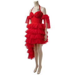 The Suicide Squad 2021 Harley Quinn Red Dress (With Boots)