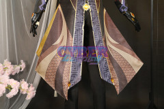 Game Genshin Impact Liyue Harbor Lapis Dei Zhongli Cosplay Costume Sands Satin Version C02946