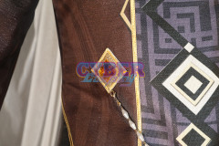 Game Genshin Impact Liyue Harbor Lapis Dei Zhongli Cosplay Costume Sands Satin Version C02946